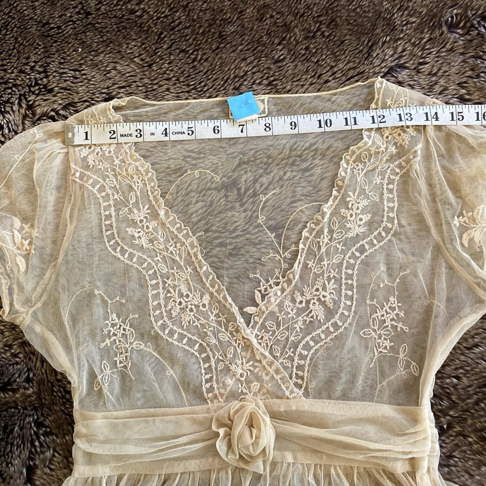 Anthropologie sheer embroider blouse. - Picture 9 of 11